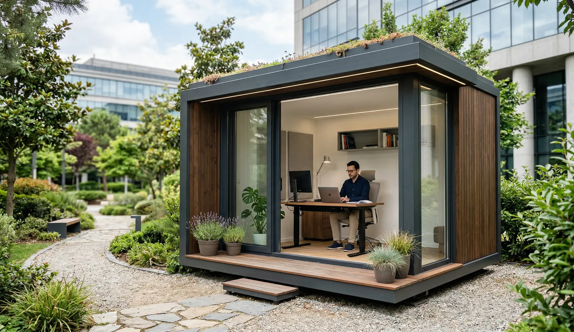 Customized prefab office pod